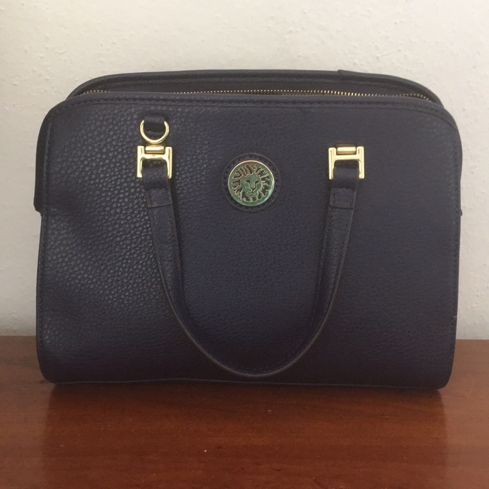 Anne Klein Navy vegan leather handbag purse